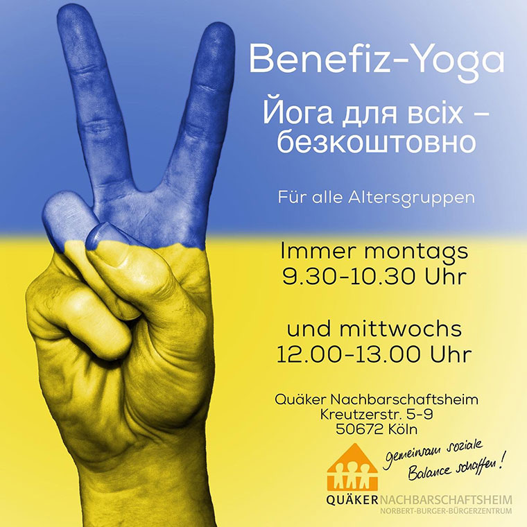 Flyer Yoga für Geflüchtete