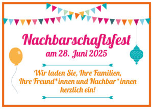 Flyer Einladung Nachbarschaftsfest