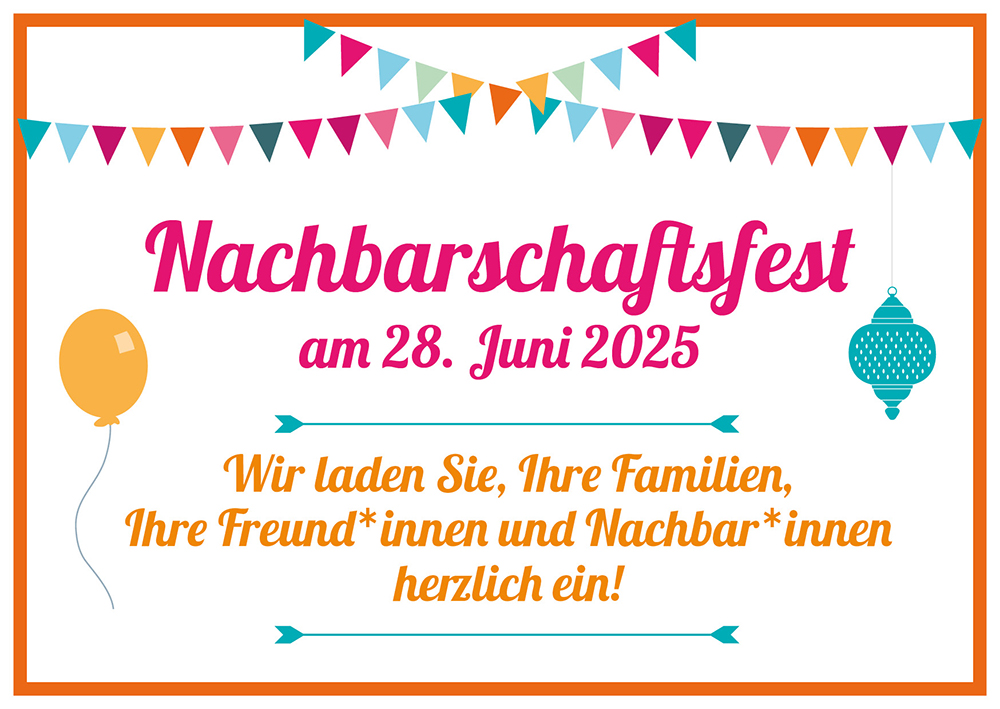 Flyer Einladung Nachbarschaftsfest