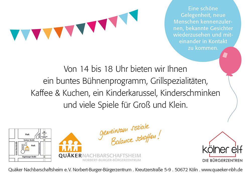 Rückseite Flyer Einladung Nachbarschaftsfest