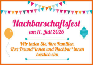 Flyer Nachbarschaftsfest Quäker Nachbarschaftsheim