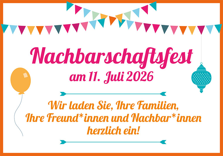 Flyer Nachbarschaftsfest Quäker Nachbarschaftsheim